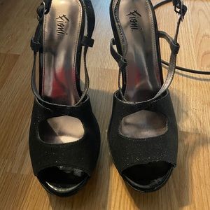 Women’s sparkly black heels